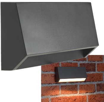 LED Wandleuchte "KWL-158", Anthrazit, IP65, 3W, 172Lm, Kunststoff, warmweiß LED Wandleuchte "KWL-158", Anthrazit, IP65, 3W, 172Lm, Kunststoff, warmweiß