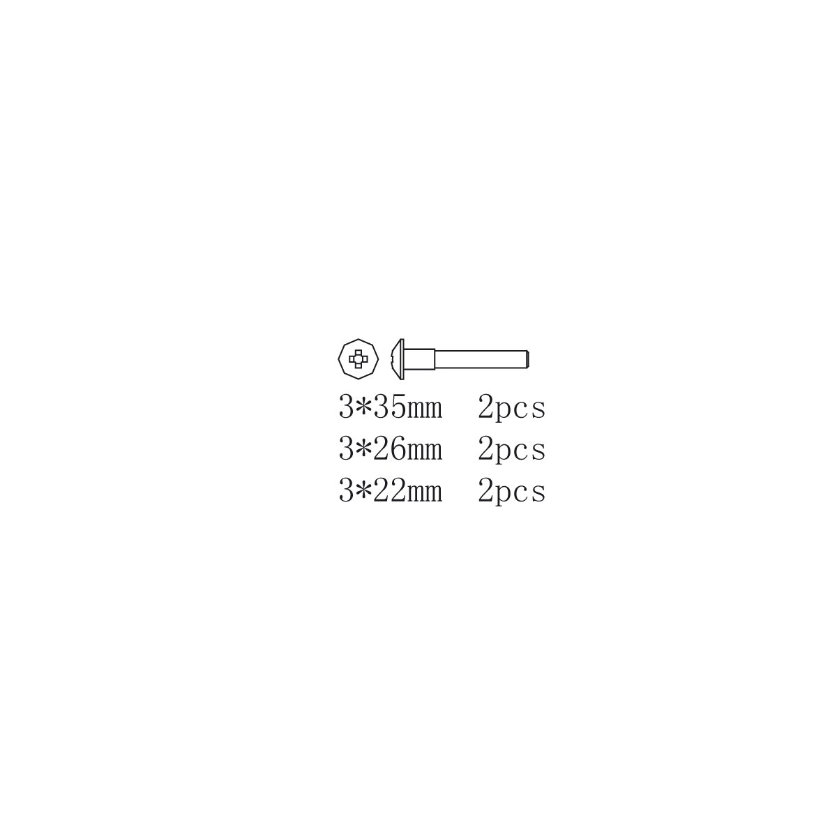 Querlenkerstift Vo-Mj-Ti-Ho-In oben+aussen je 2 St. 3X35 3X22 3X26 vo+hi Querlenkerstift Vo-Mj-Ti-Ho-In oben+aussen je 2 St. 3X35 3X22 3X26 vo+hi