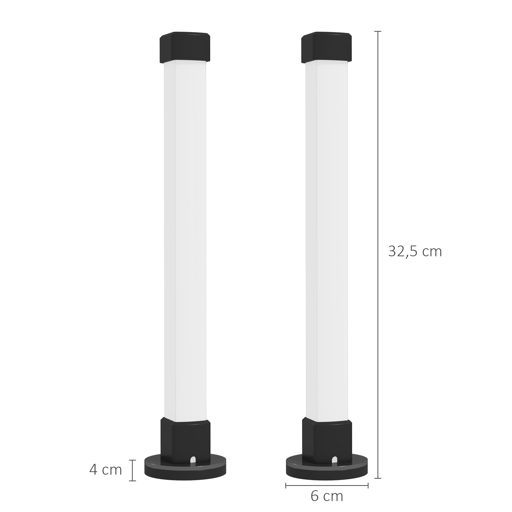 2er-Set LED-Lampe, Tischlampe mit App- und Fernsteuerung, Musik-Synchronisation, Farb-Modi, Timer, Weiß