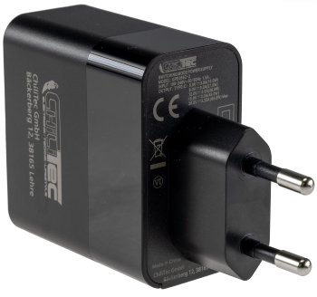 Stecker-Netzteil mit USB-C "CTN-PD65", In 100-240V~, Out 5,0V/9,0V/12,0V=, 65W