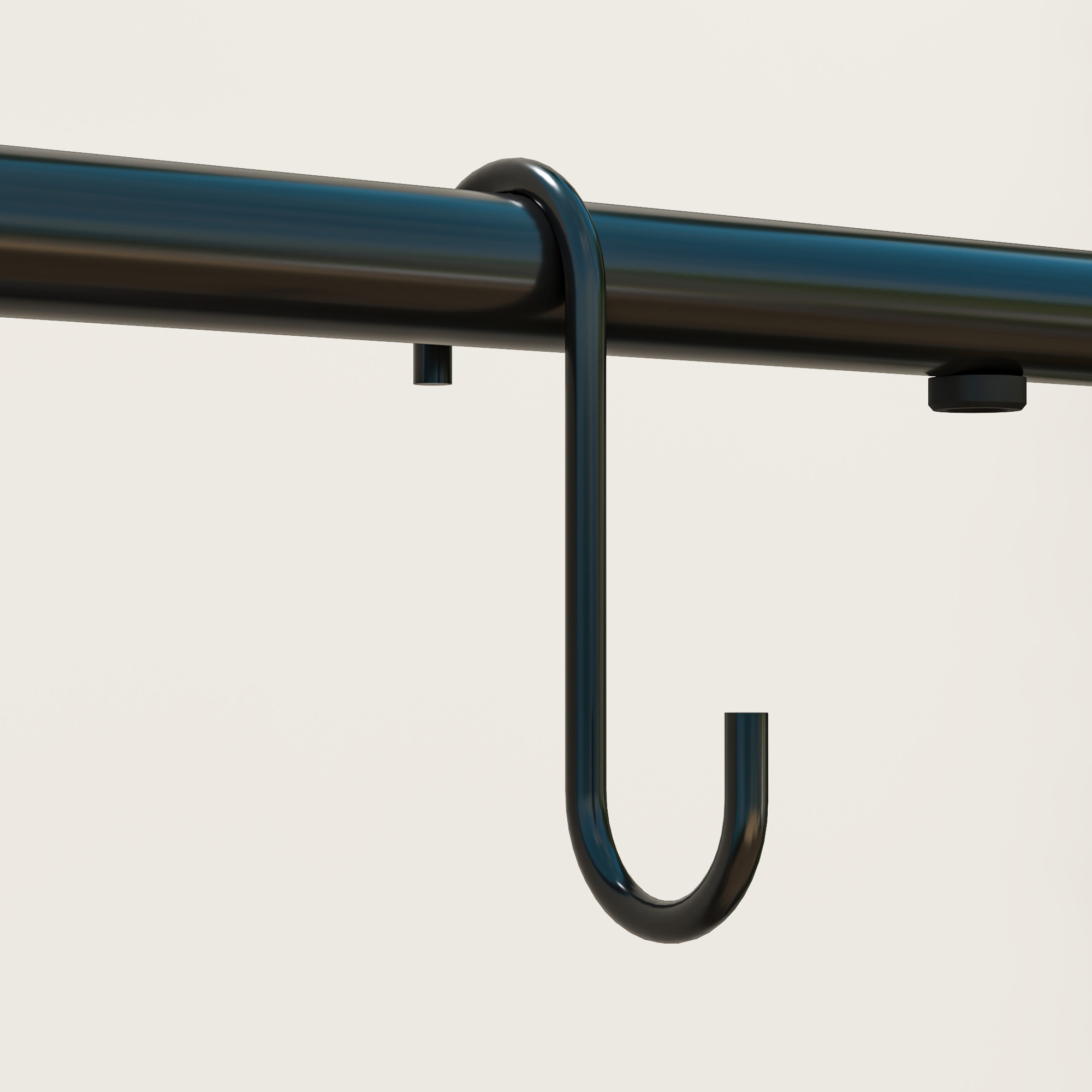 Blumenregal, 3-stufiges Pflanzenregal mit Hängehaken, Metallregal für Blumentöpfe, Indoor- und Outdoor-tauglich, Schwarz