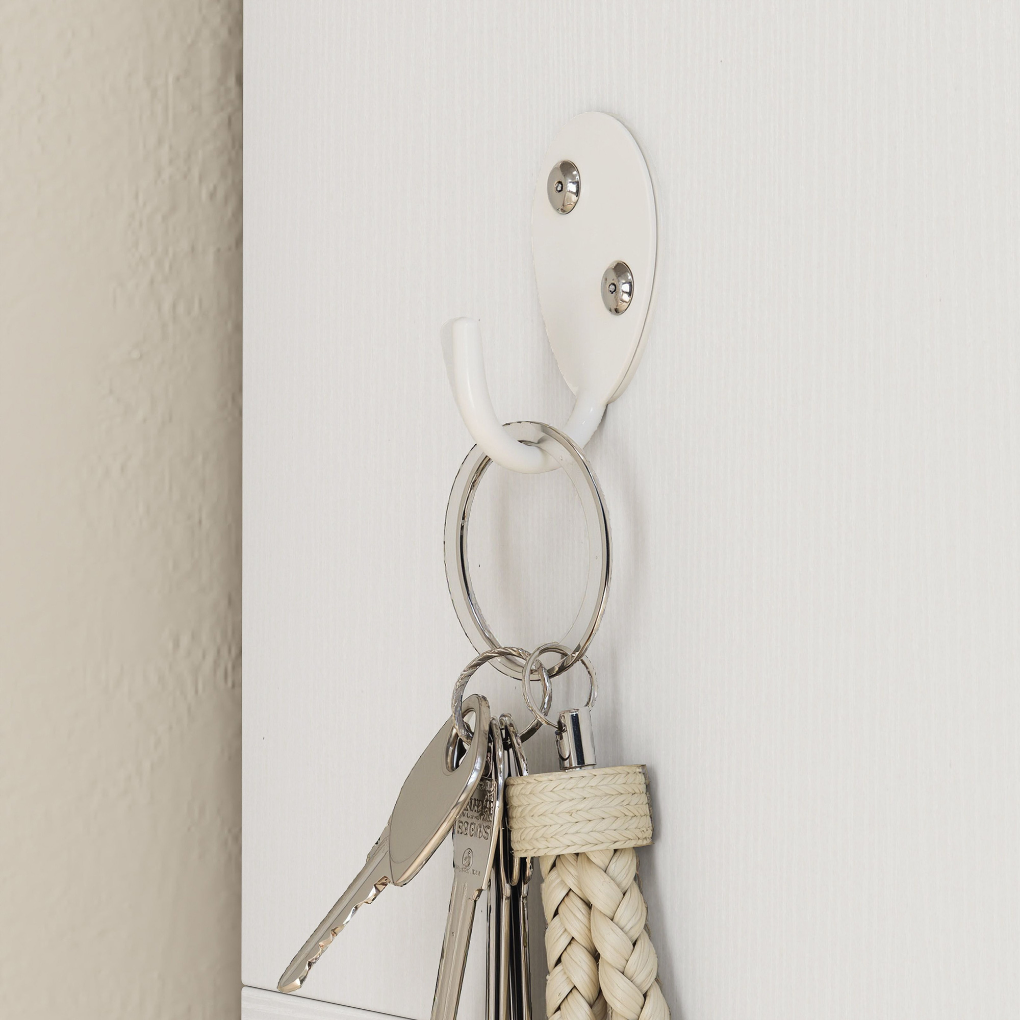 Garderobe mit Regal, Bank, Haken, Schuhfächern, Spanplatten, MDF, Weiß