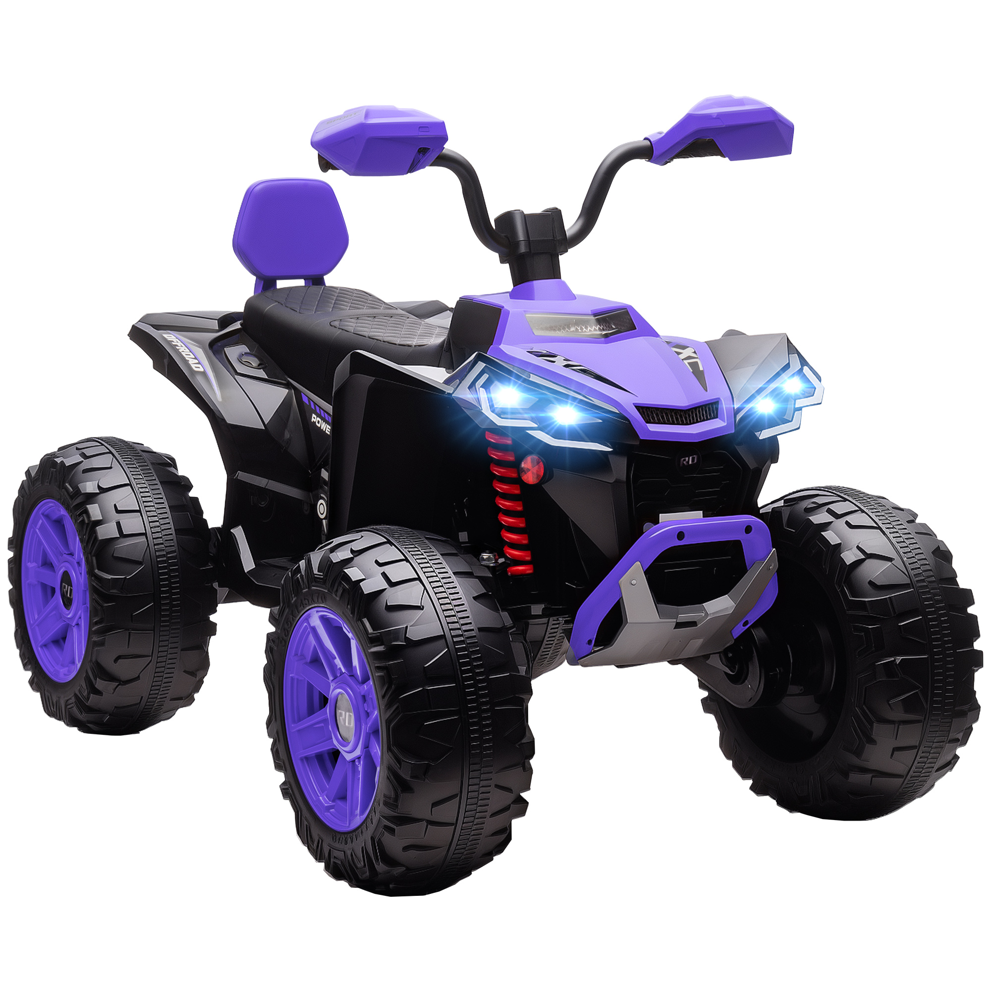Kinder-Elektro-Quad, 24V Elektro-Fahrzeug mit 4 Rädern, Scheinwerfer, USB-Anschluss, MP3-Funktion, 6,5 km/h, 3-8 Jahre