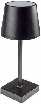 LED Tischleuchte 26cm, Schwarz, 3xAAA Batterie, dimmbar, Licht Warmweiß