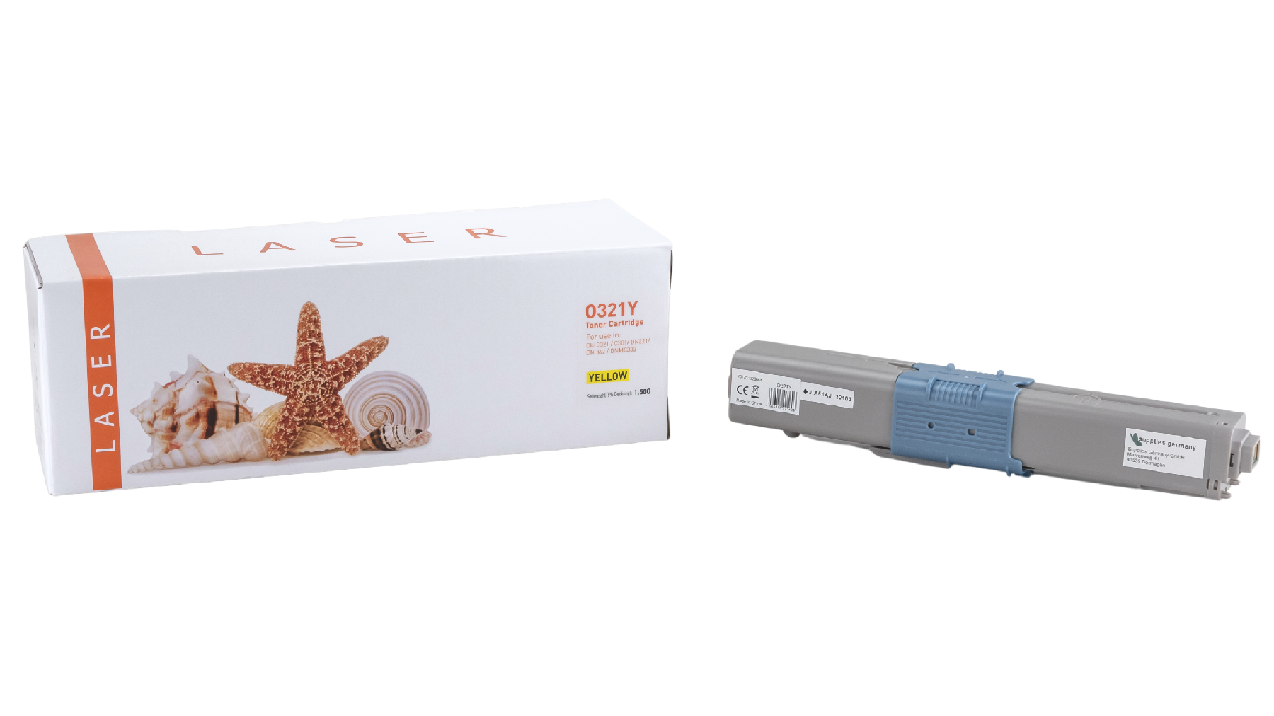 C321Y alternativ Toner gelb für OKI / 44973533 / 1.500 Seiten