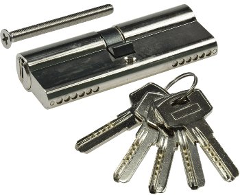 Schließzylinder 80mm (40+40mm), Profil-Zylinder, 5 Sicherheits-Schlüssel Schließzylinder 80mm (40+40mm), 5 Schlüssel, Not- & Gefahrenfunktion