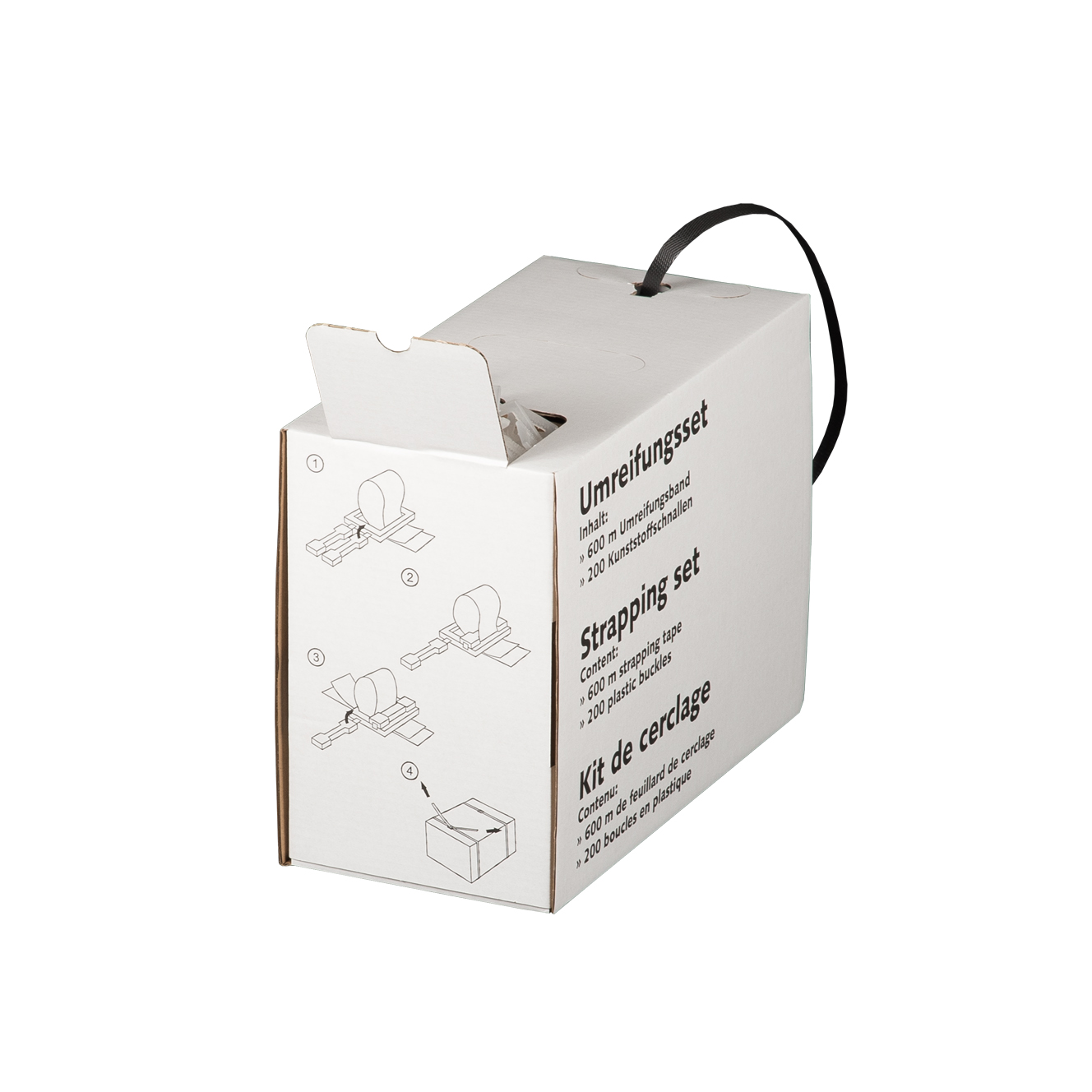 Umreifungsset "Handy", 600m PP-Band +200x PP-Verschluss, VPE1