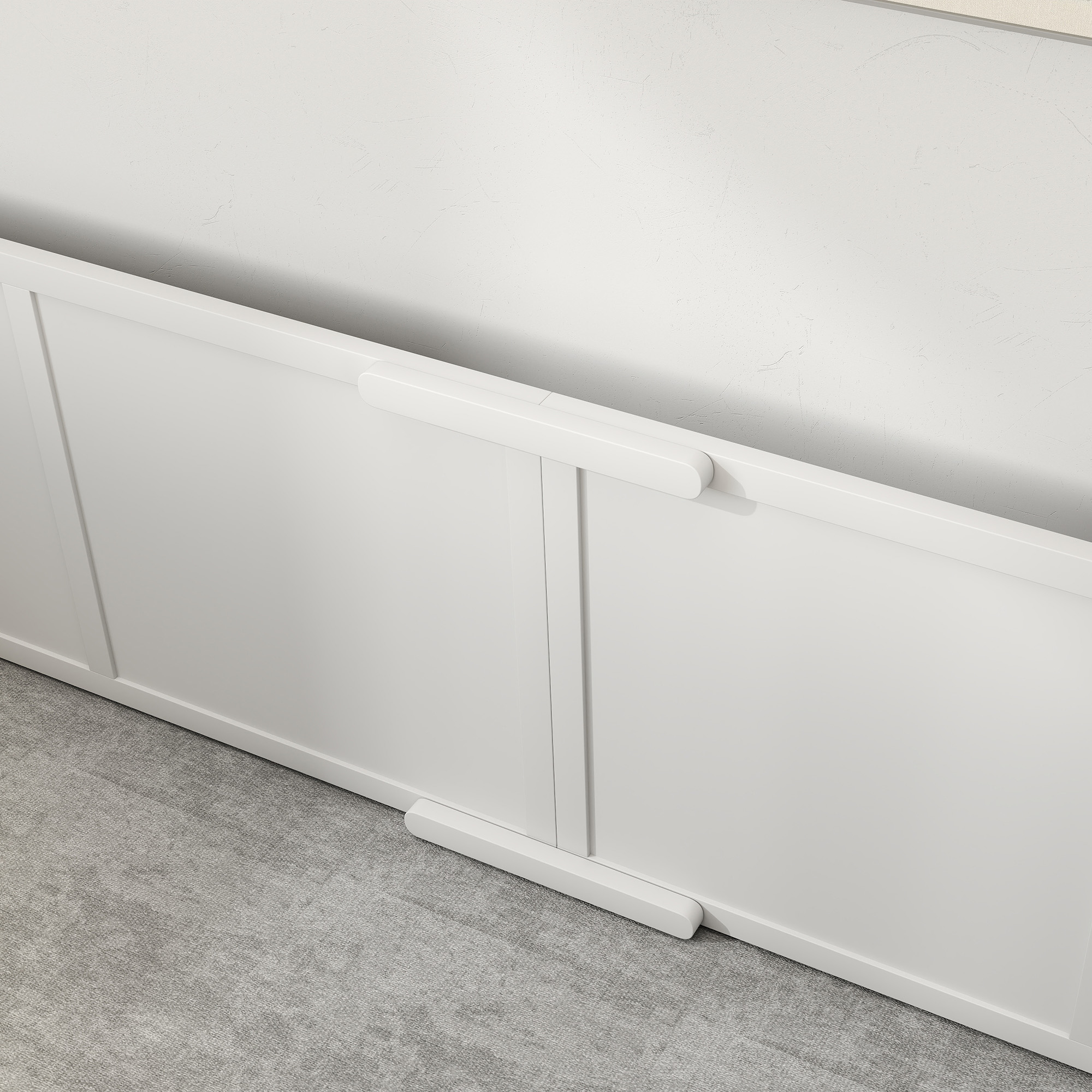 Hunde-Wurfbox für Hunde und Welpen, mit verstellbaren Eingängen, für große und kleine Hunde, 196 x 96 x 48 cm, Weiß