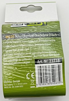 MILOS Schutzkontakt-Steckdose 2-fach, 250V~/ 16A, 1x UP, anthrazit