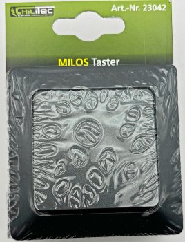 MILOS Taster, Anthrazit, 0-250V~/ 10A, inkl. Rahmen, UP