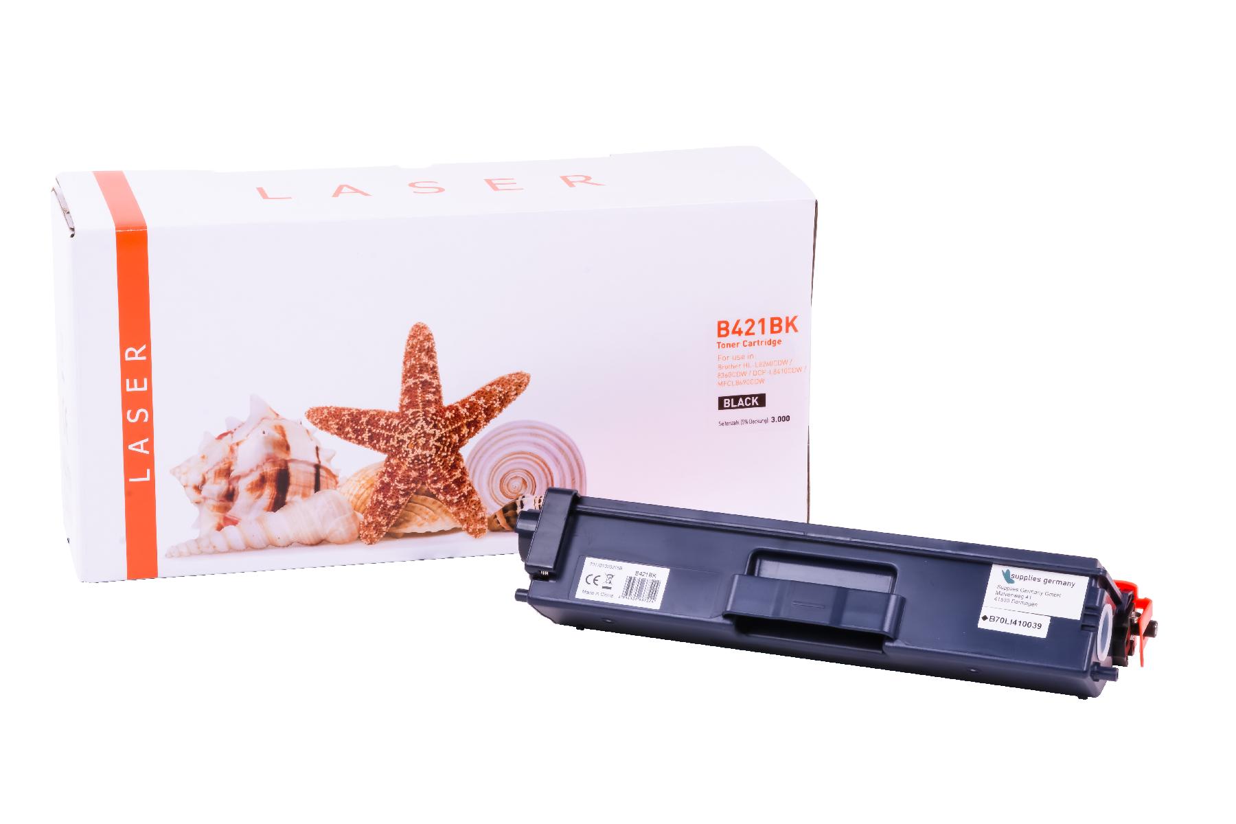 TN421BK alternativ Toner black für Brother / TN421BK / 3.000 Seiten