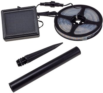 LED Solar LED-Stripe 3m, warmweiß 3000K, IP44, Dämmerungssensor
