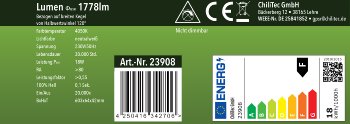 LED Unterbauleuchte "Arusha" schwarz, USB A+C PD, 60cm, Licht neutralweiß