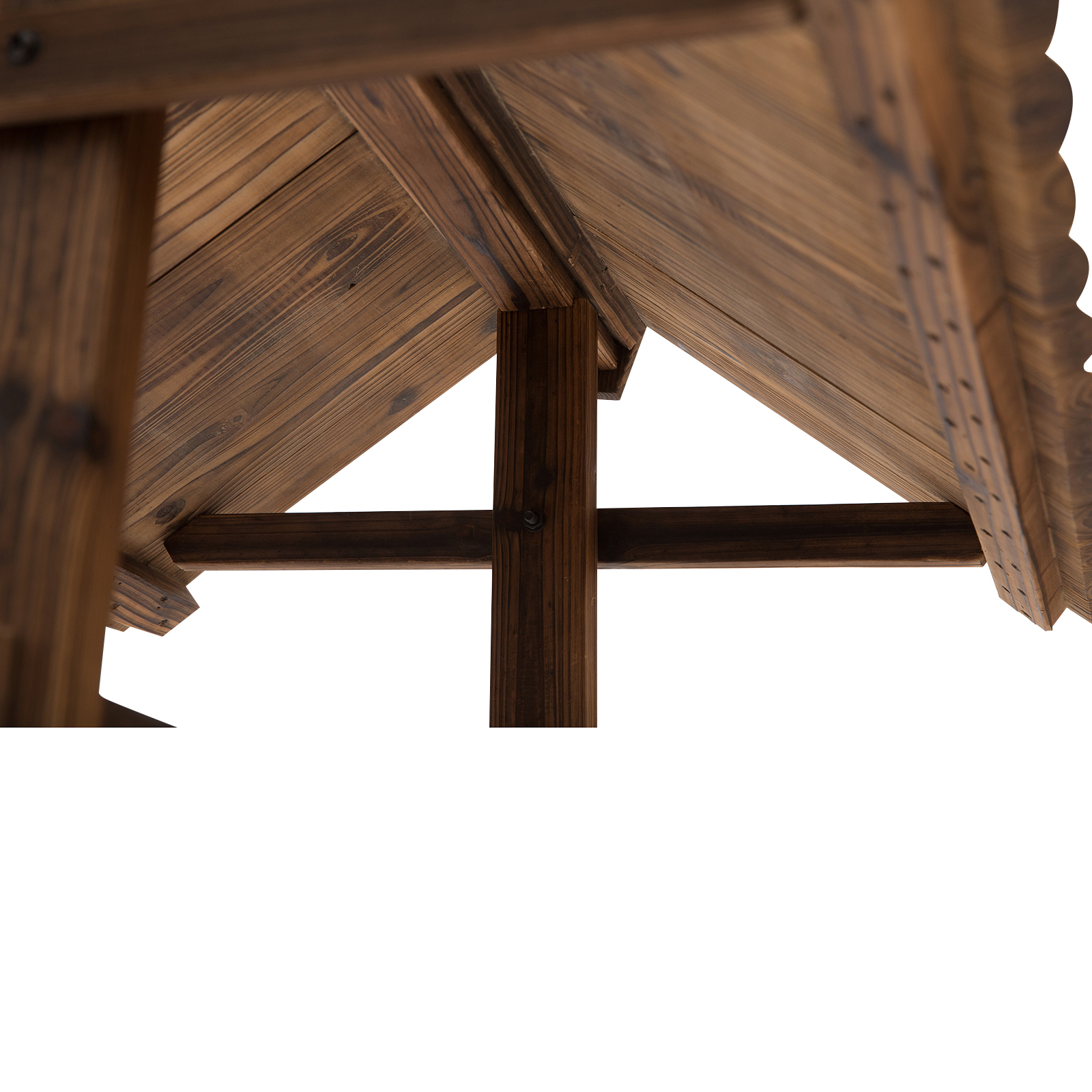 Gartenbrunnen, Zierbrunnen, Springbrunnen, Wasserfall, Regulierbar, Massivholz, Braun, 68 x 57 x 118 cm