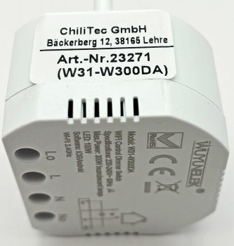MILOS WiFi Unterputz Schalter + Dimmer, Android + iOS- App,Alexa/Google tauglich