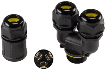 Kabelverbinder Y-Form, IP68, 450V/24A, Schraubanschluss, für Kabel Ø 8-12mm