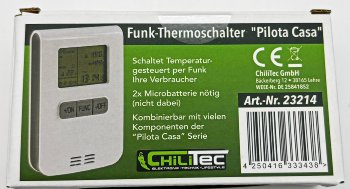 Funksender Thermostat  "Pilota Casa", Tages- / Wochenschaltung, 8 Programme