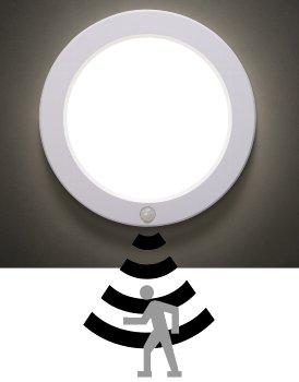 LED Deckenleuchte "BUTON" mit PIR-Sensor, Ø 23cm, 10/15/18W - 3000/4000/6000k