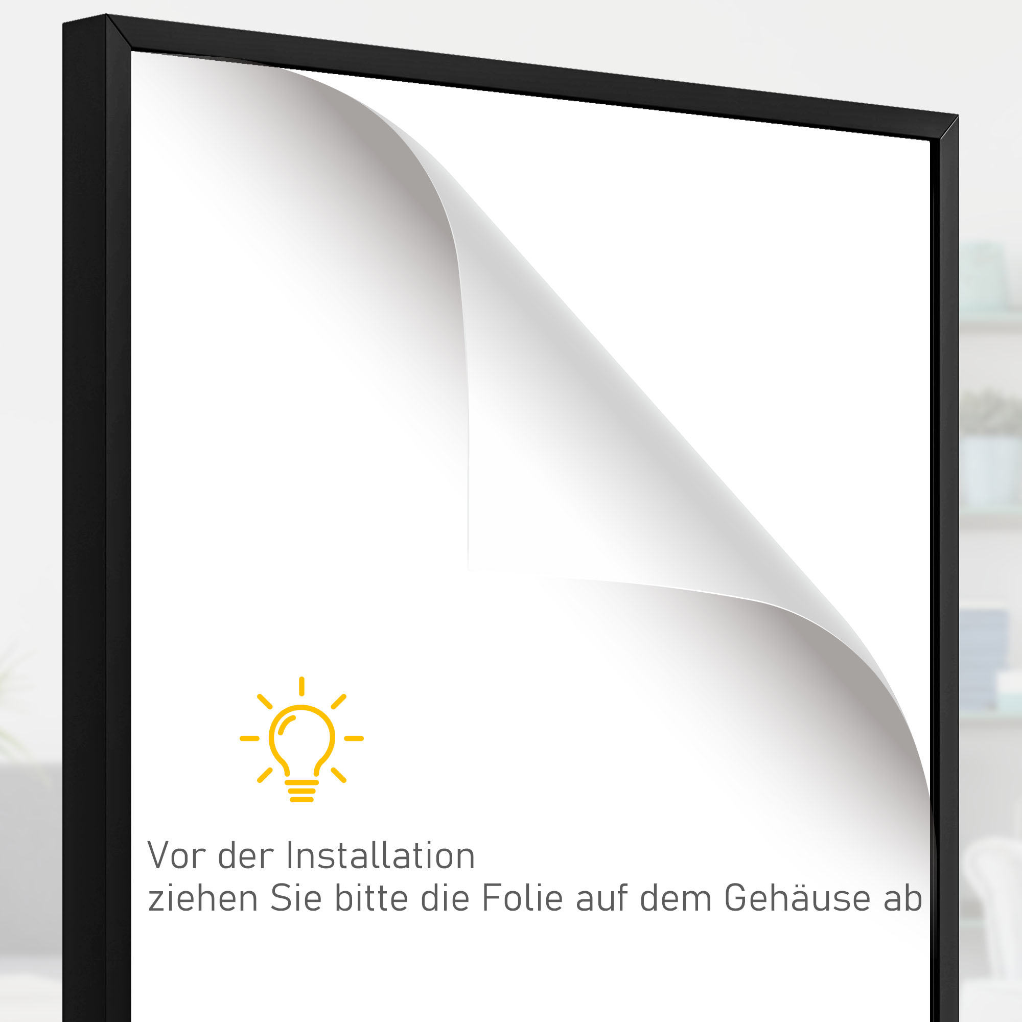 Trikot-Display, Kleiderbügel, Aluminiumrahmen, UV-beständige Acrylfront, Schwarz