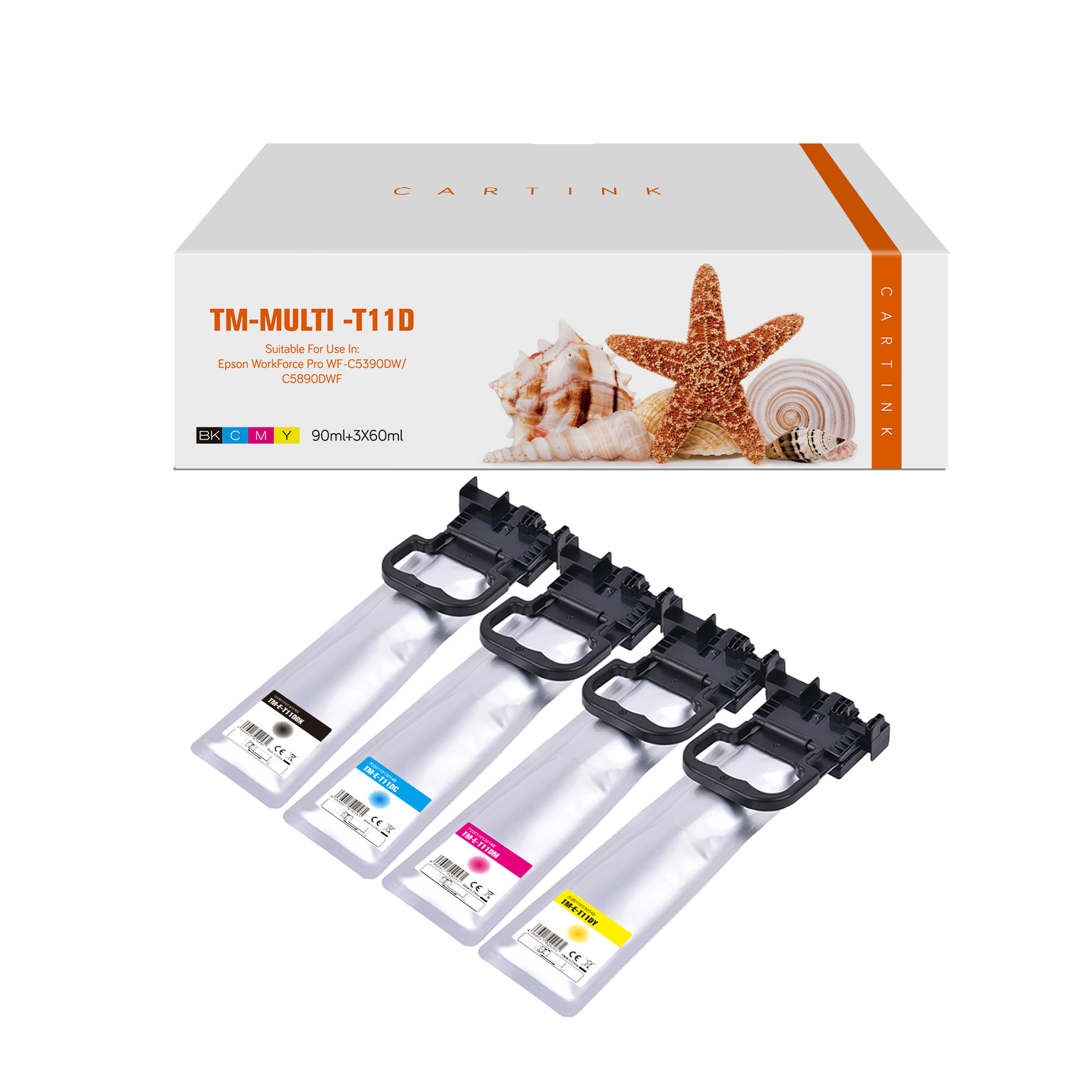 Multipack T11D alternativ Tinte für Epson / C13T11D140  D440 / schwarz / CMY5.000 Seiten