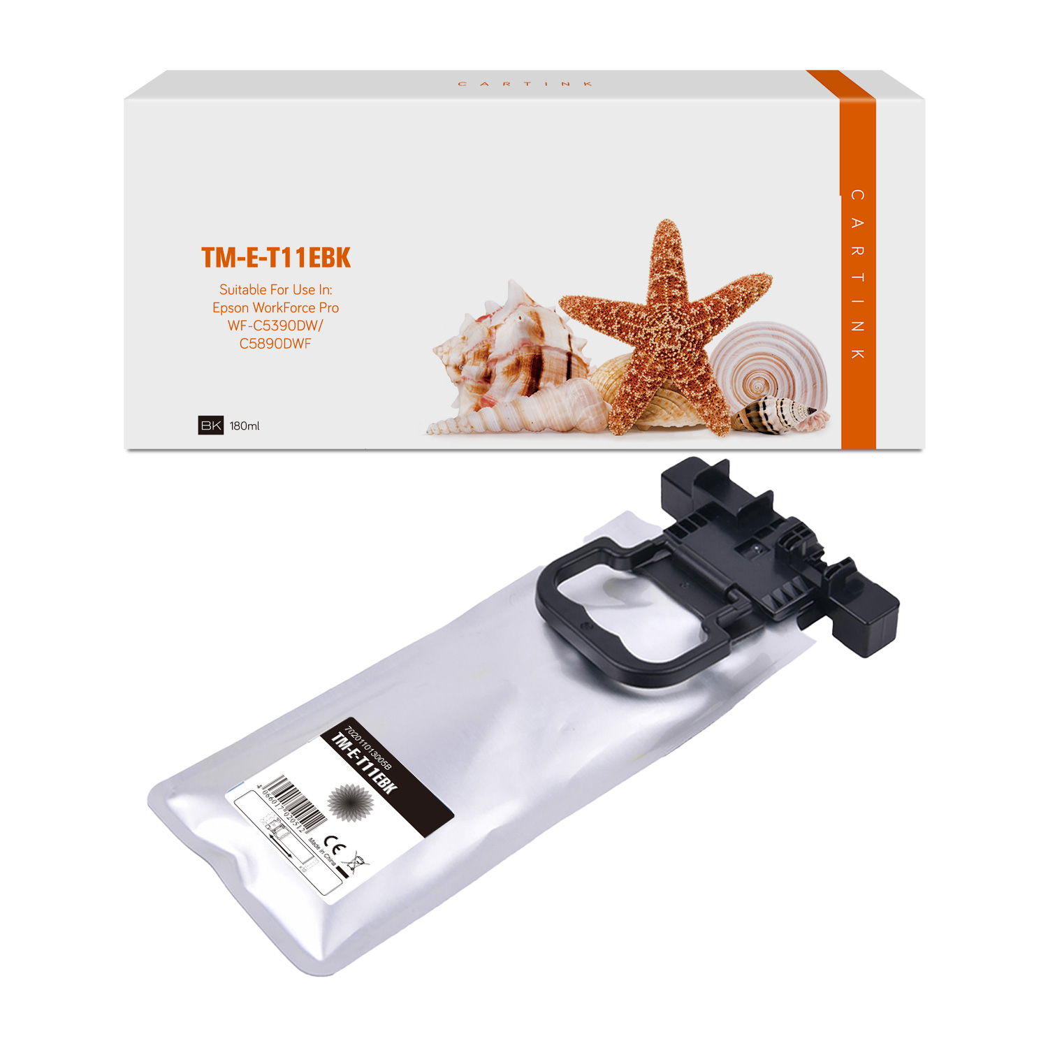 T11EBK alternativ Seesterne Tinte black für Epson / C13T11E140 / 10.000 Seiten