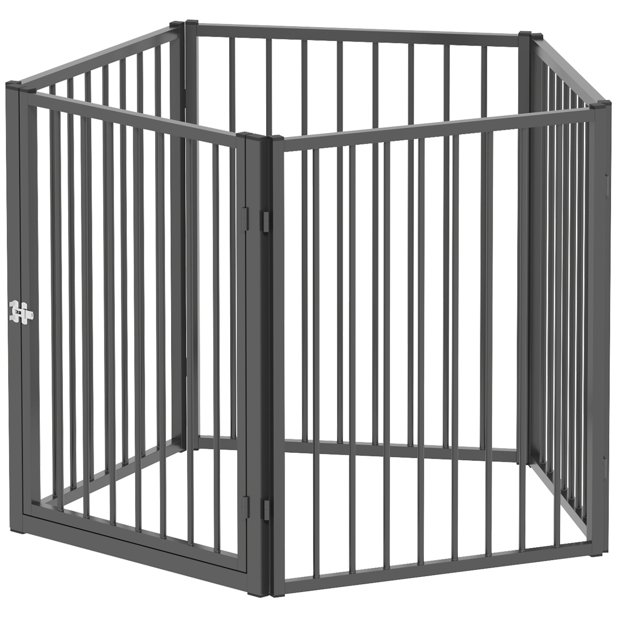 Hundepark, Tierpark, 5 Paneele, tragbarer faltbarer Zaun, sicher, schwarz