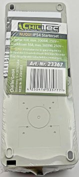 NUQUI Feuchtraum Schalter & Steckdose, IP54, Aufputz, 250V~/ 10A/16A, Vertikal