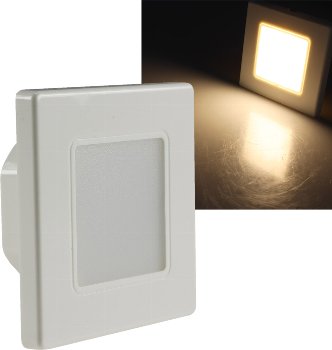 LED Wand-Einbauleuchte "EBL 86", 2,5W, 3000k, warmweiß, Rahmen cremeweiß
