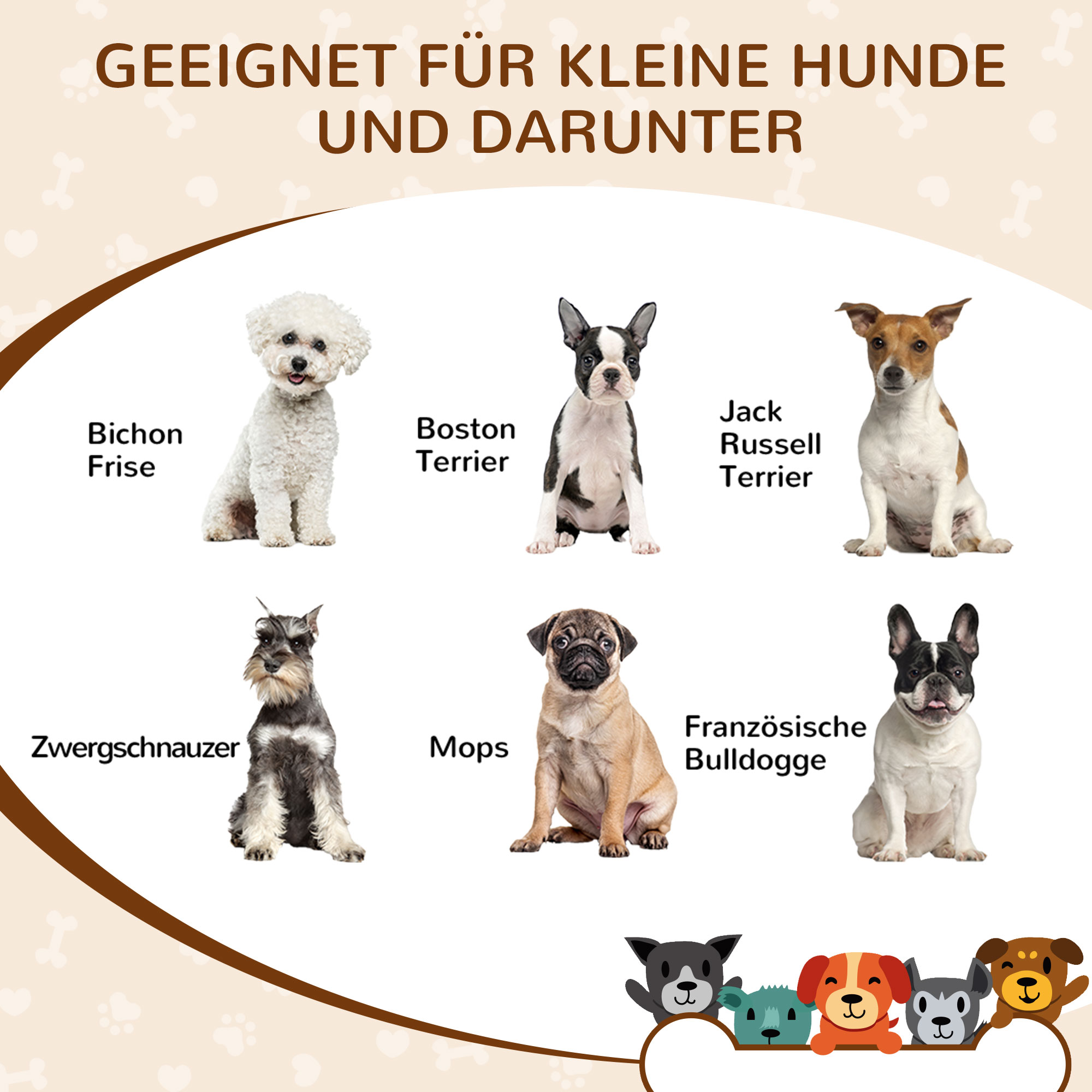 Hundehütte, mit Lüftungsöffnungen, wetterfest, Holzmaterial, Schwarz+Holzfarbe, 69 x 50 x 58,5 cm