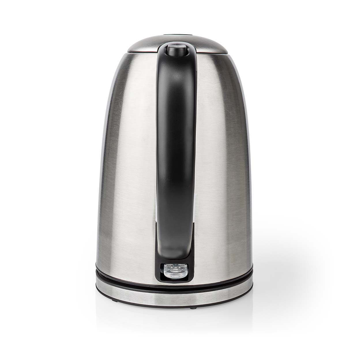 Wasserkocher | 1.7 l | Edelstahl | schwarz / Silber | Um 360 Grad drehbar | Verdecktes Heizelement | Strix Controller | Boil-dry protection
