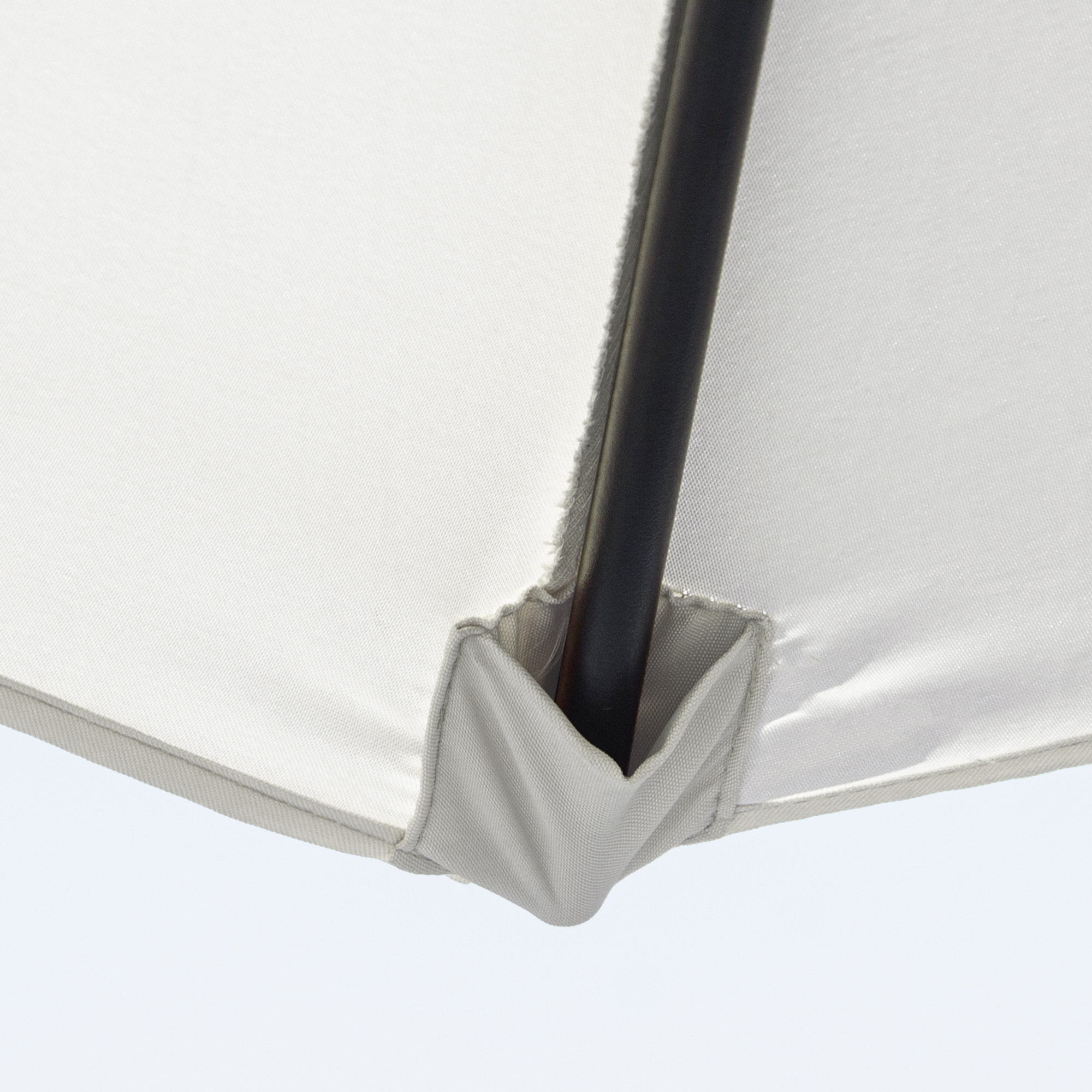 Knickschirm Sonnenschirm Gartenschirm Marktschirm mit Handkurbel Alu 180/? Polyester Beige ?2,6 x 2,35 m