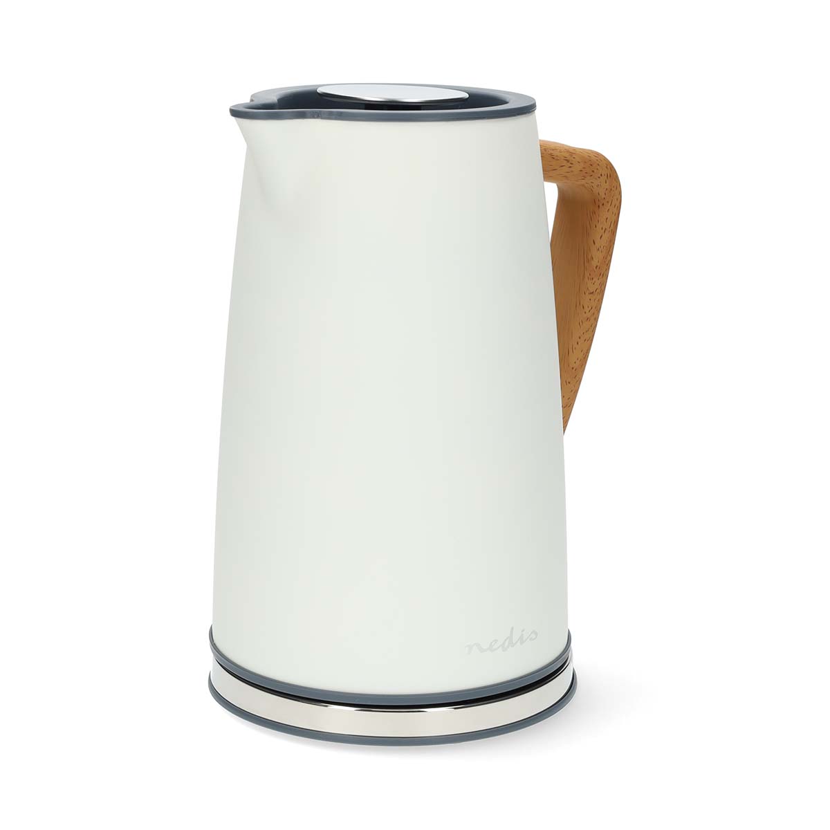 Wasserkocher | 1.7 l | Soft-Touch | Weiss | Um 360 Grad drehbar | Verdecktes Heizelement | Strix Controller | Boil-dry protection