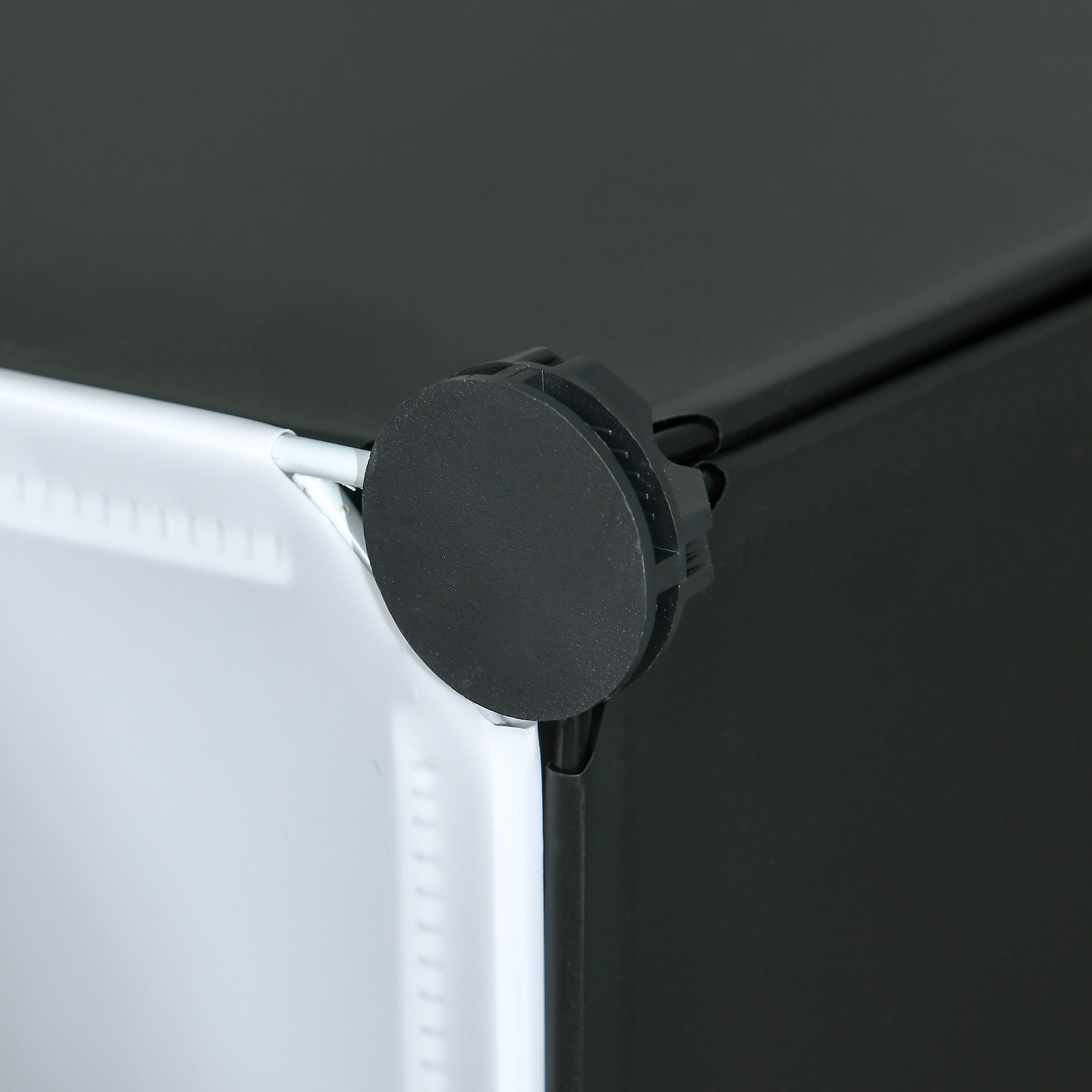 Modulares Regalsystem für 6 Paar Schuhe, 49 cm x 36,5 cm x 108 cm, Schwarz