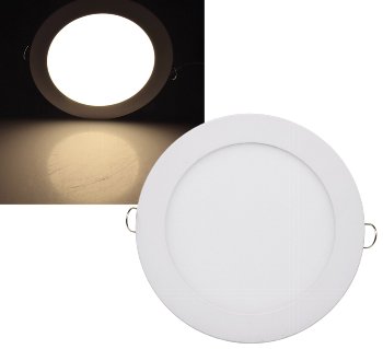 LED Licht-Panel "QCP-17R", Ø 17cm, 230V, 12W, 1128 Lumen, 2900K / warmweiß