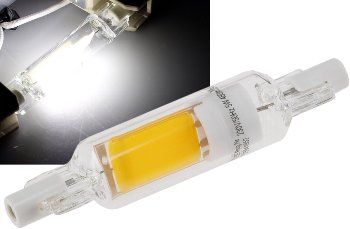 LED Strahler R7s "Glas RS78", 360°, 510lm, 78mm, 4000k / neutralweiß