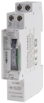 analoge Tages-Zeitschaltuhr für, Schalttafel-Einbau, 230V, max. 3500W