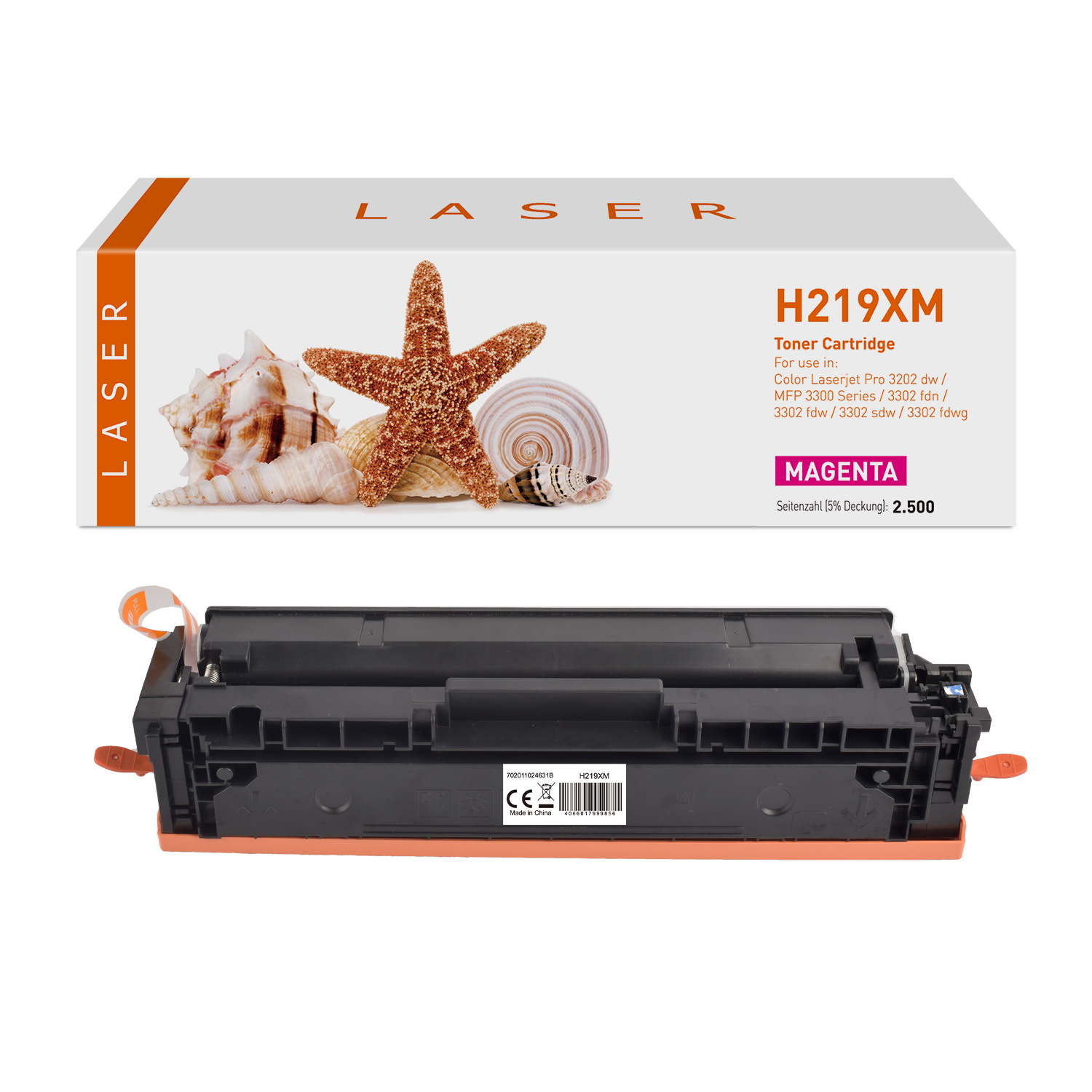 219XM alternativ Toner Magenta für HP / W2193X / 2.500 Seiten