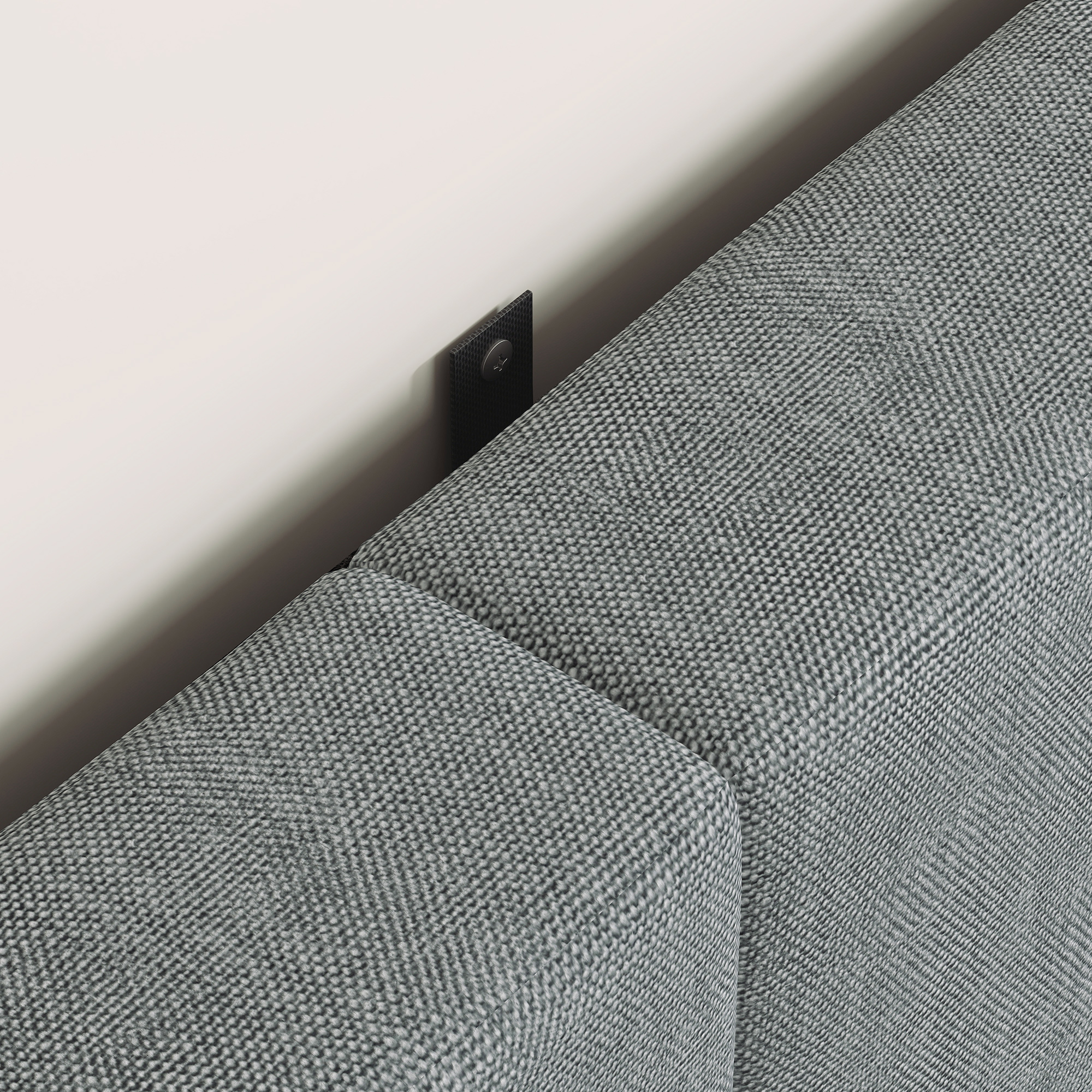 Kopfteil 3-fach höhenverstellbar Bettkopfteil mit Metallbeinen Leinenoptik für Schlafzimmer 160x10x106/116/126 cm Grau