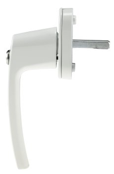 Abschließbarer Fenstergriff, weiß, 2 Schrauben, 2 Schlüssel