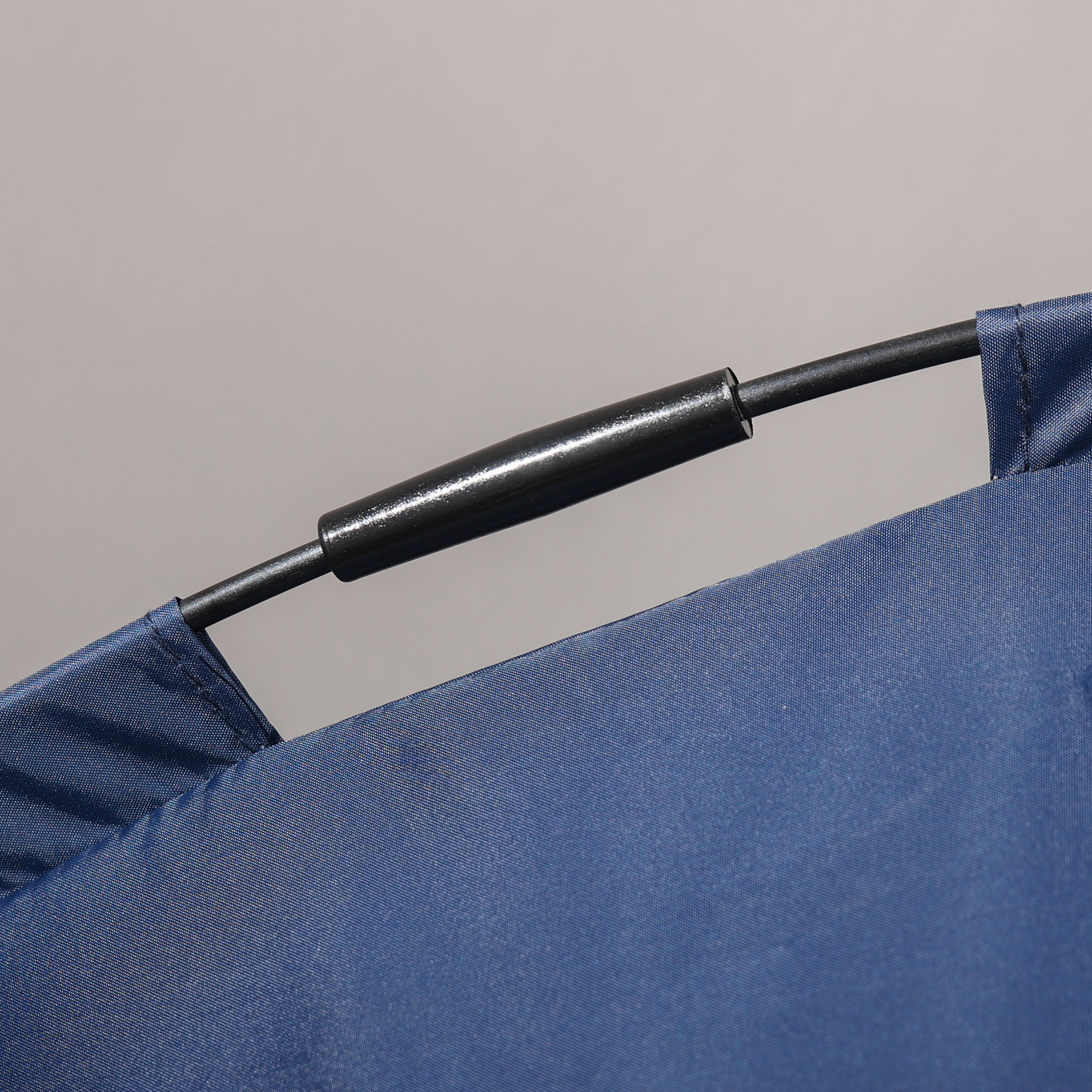 Haustierbett Outdoor-Hundebett, wetterbeständig, mit Baldachin, 61cm x 46 cm x 62 cm, Blau + Schwarz