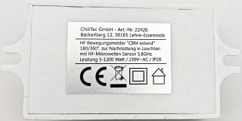 HF Bewegungsmelder "CBM extend" 230V, 180/360°, zur Nachrüstung in Leuchten
