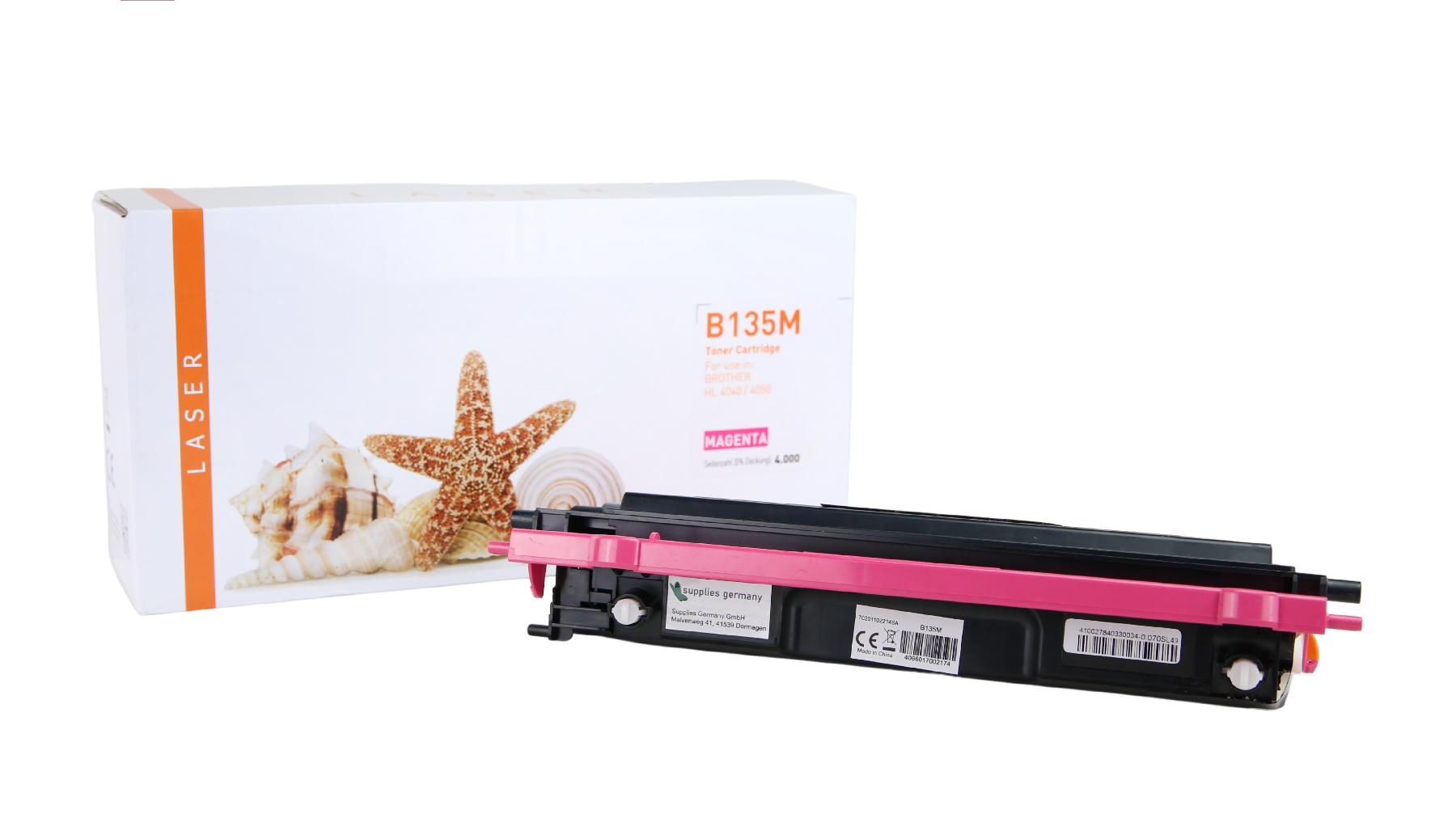 TN135M alternativ Toner Magenta für Brother / TN135M / 4.000 Seiten