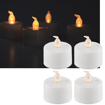 LED Teelichter, 4er Set, Luftzugsensor, zum An- und Ausblasen LED Teelichter, 4er Set, Luftzugsensor, zum An- und Ausblasen