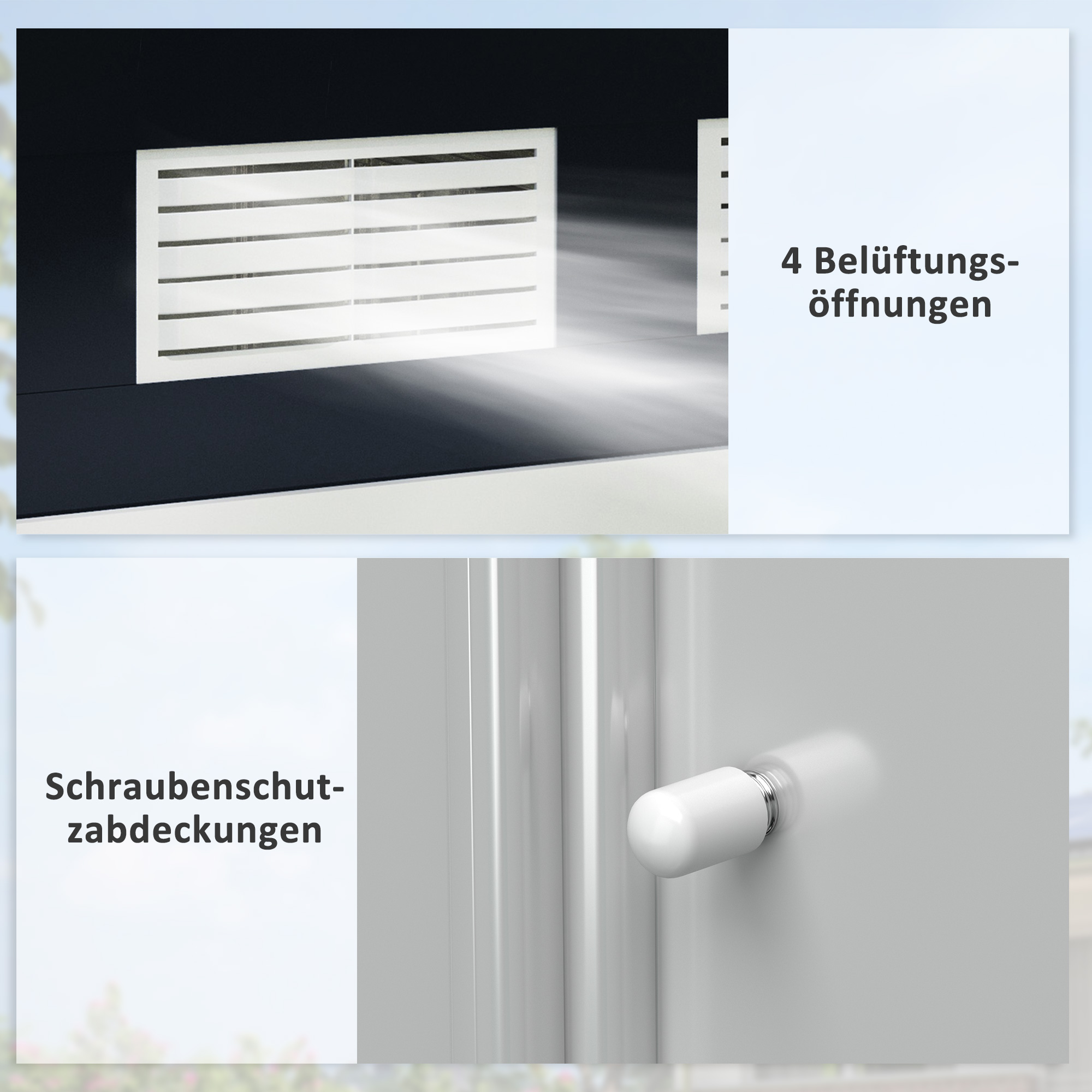 Geräteschuppen mit Schiebetüren 2,13 x 1,30 x 1,85cm Metall Kohlegrau