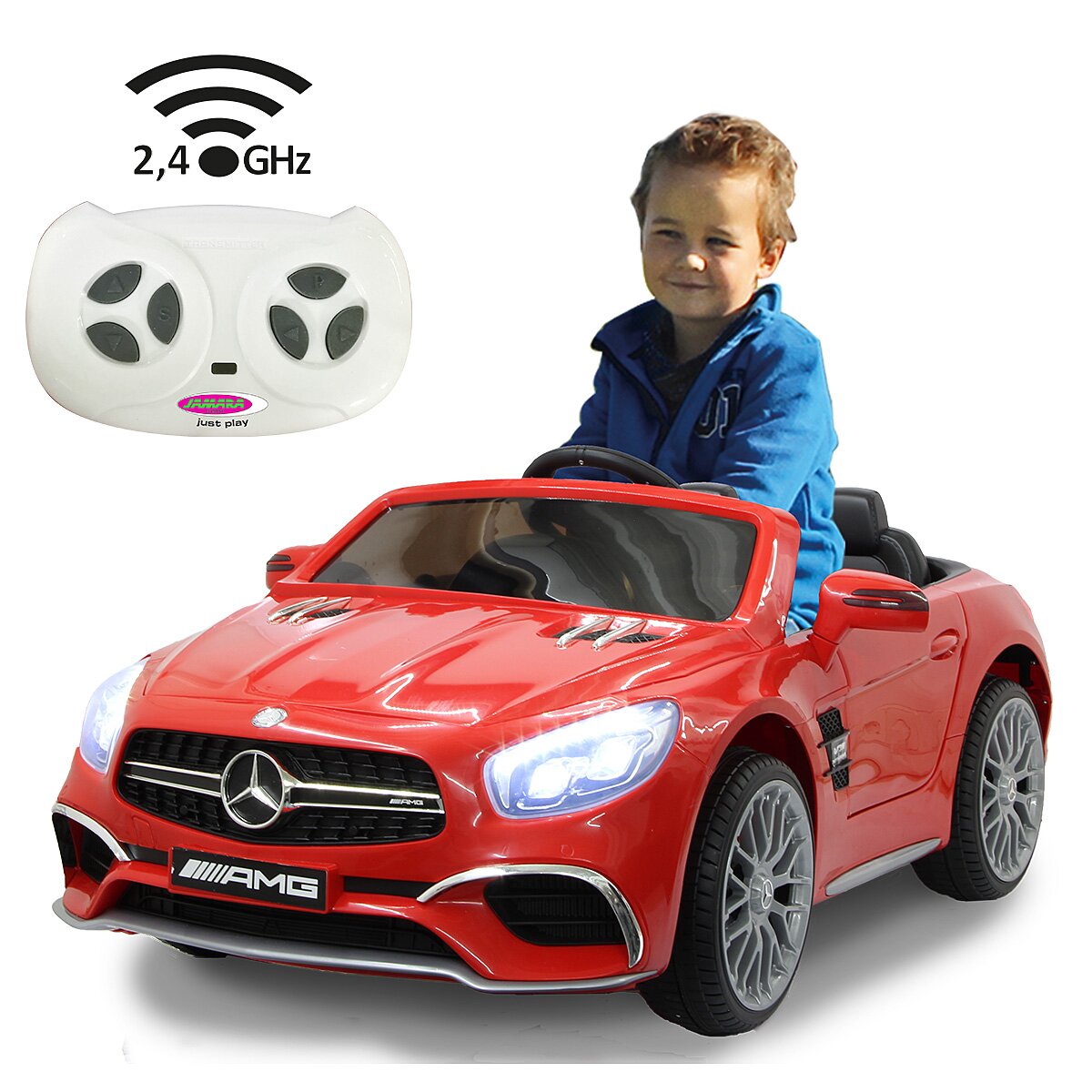 Kinderfahrzeug Mercedes-AMG SL 65 rot