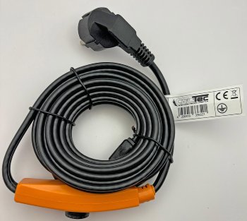 Heizkabel mit Temperaturfühler, 2m, 32Watt, Frostschutz für Wasserleitungen