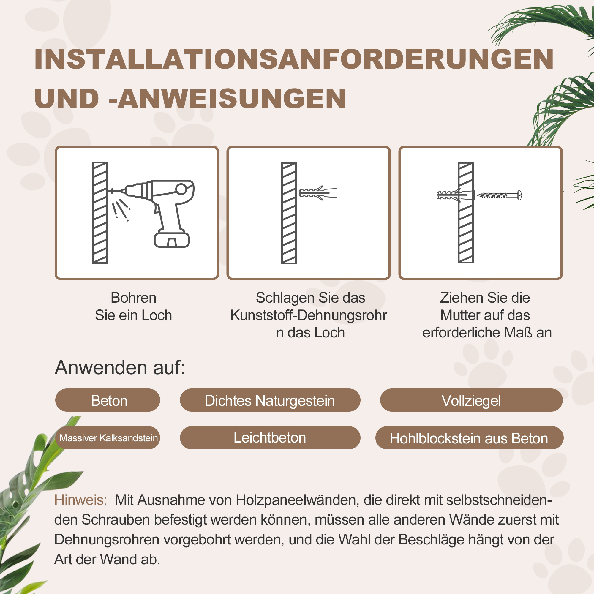 Katzen Kletterwand, inkl. Katzenhaus, Leitern, Spielball, platzsparend, Hellgrau