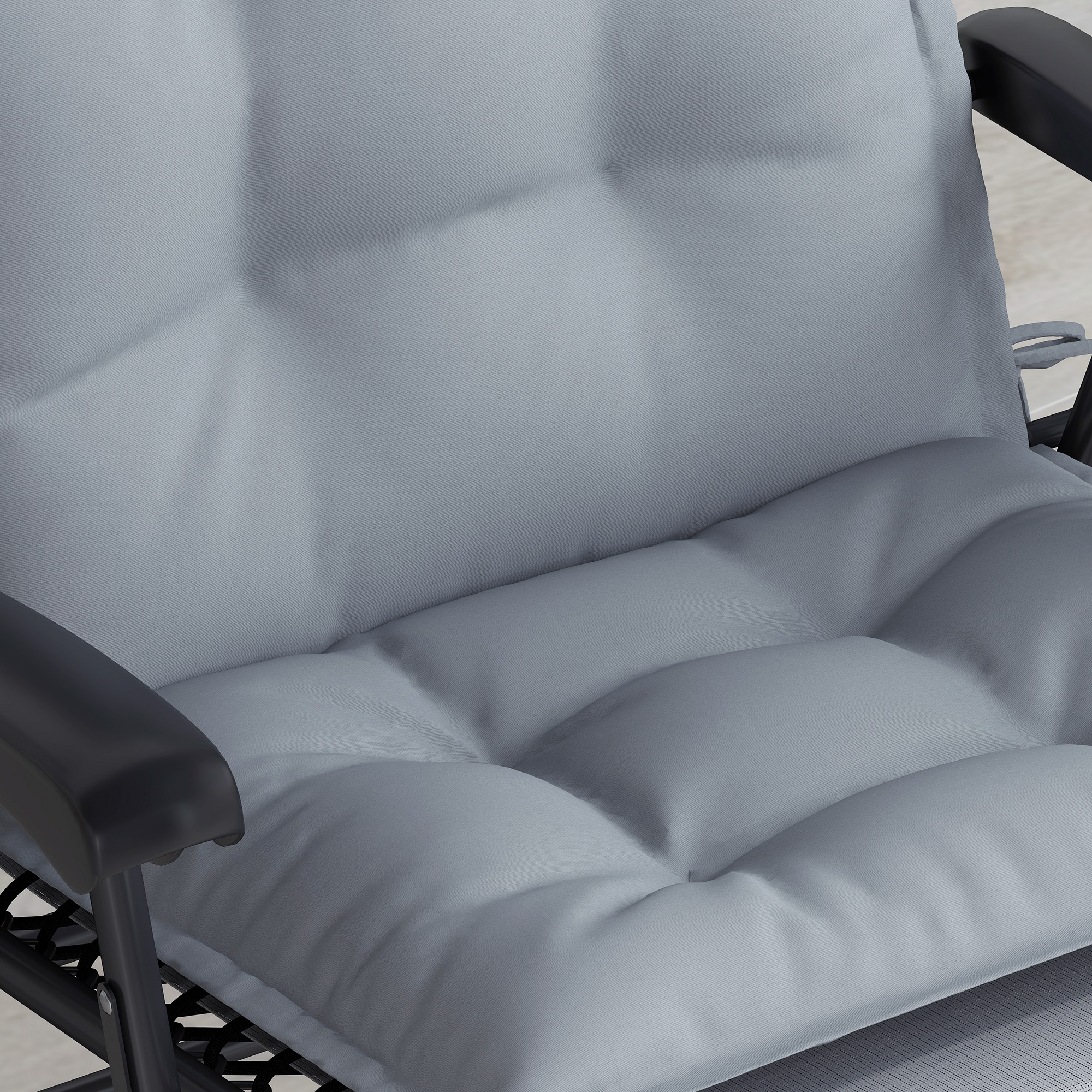 2er Set Auflage für Sonnenliege Wasserabweisend Liegenauflage für Gartenliege Polsterauflage 50x116x5 cm, Hellgrau