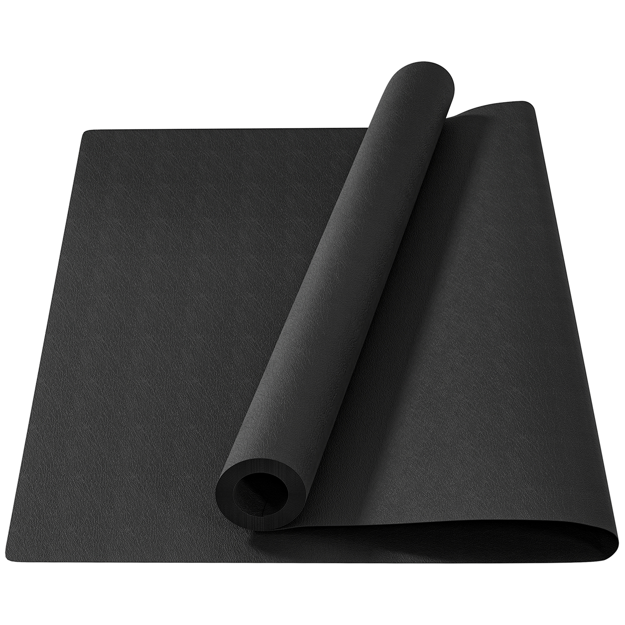 Bodenschutzmatte für Fitnessgeräte rutschfest Fitnessmatte 4 mm Dicke Unterlegmatte 200x100 cm Schwarz