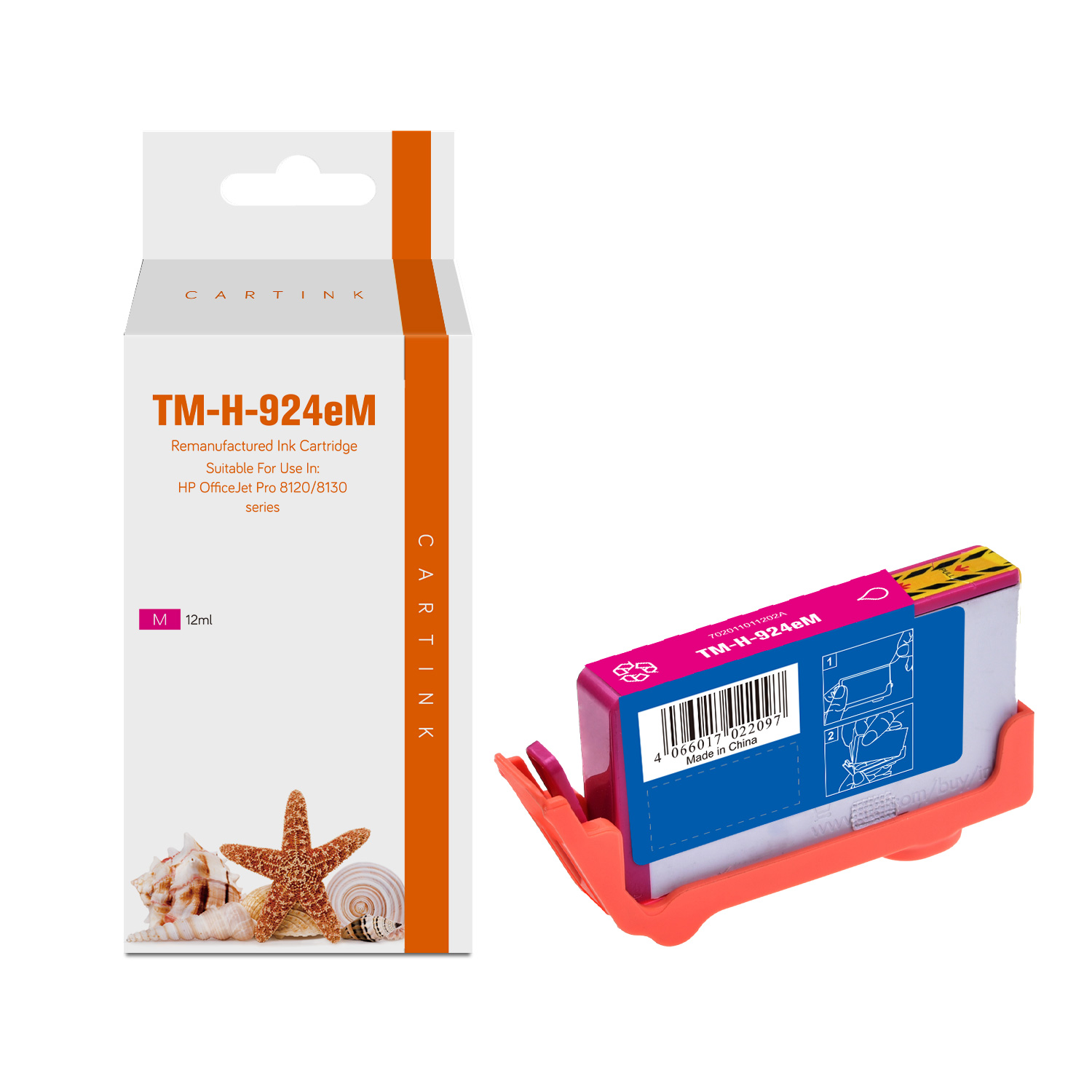 924eM Refill Tinte Magenta für HP / 4K0U8NE / 800 Seiten